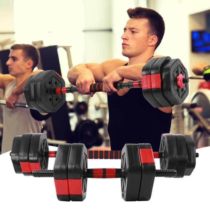 Ensemble de 25 kg d'équipement de fitness domestique Hex Eco-Friendly avec tige de connexion de 25 cm -ALA