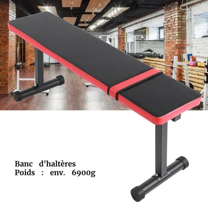 MSA Banc Haltérophilie Plat pour Musculation, Multi Functional Sit Up Fitness Bench Tabouret De Remise en Forme