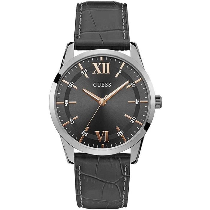 GUESS Guess Mens Watch - THEO Rose Gold/Brown Homme Cuir Quartz Montre W1307G1