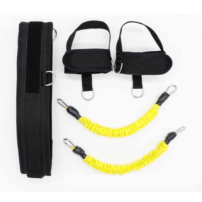 Elastique de Resistance Musculation Fitness Exercice des Jambes 20 Livres × 2 Jaune
