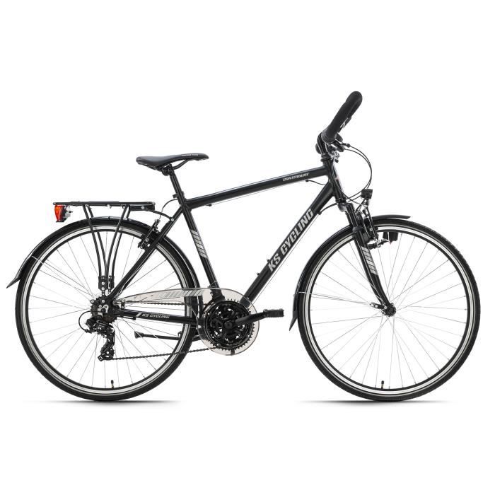 Vélo VTC 28'' - KS CYCLING - Canterbury - Homme - 21 Vitesses - Noir - Taille de Cadre 58 cm - Guidon Multiposition