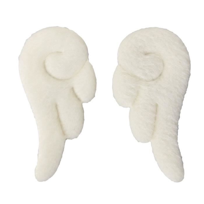 1 paire de pinces à en peluche de bande dessinée d'ailes d'ange de antidérapantes PINCE - BARRETTE - CHOUCHOU - ELASTIQUE