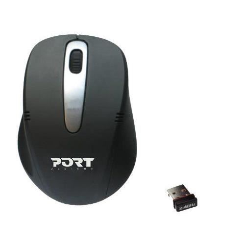 PORT Designs Souris sans fil bluetooth Sedona laser 2,4 GHZ - 1600 dpi - Roulettes avec frein
