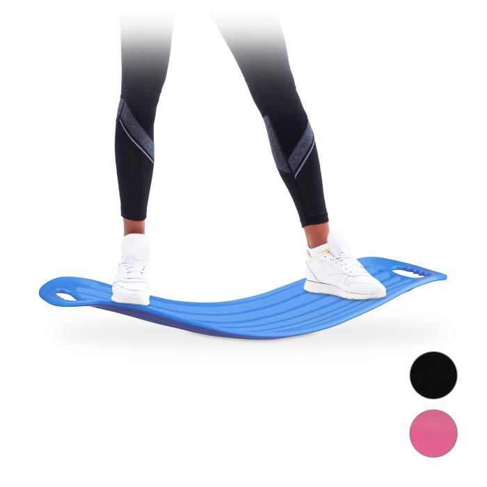Relaxdays Planche d’équilibre Twist Board Balance Board entraînement fitness muscles abdos jambes 150 kg - 4052025939229