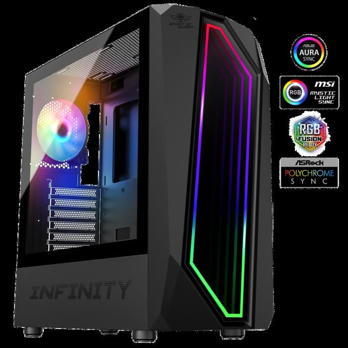 PC de bureau – Infinity Dark – Ryzen 5 – 1 To SSD – 8 Go RAM – Windows 11 Pro