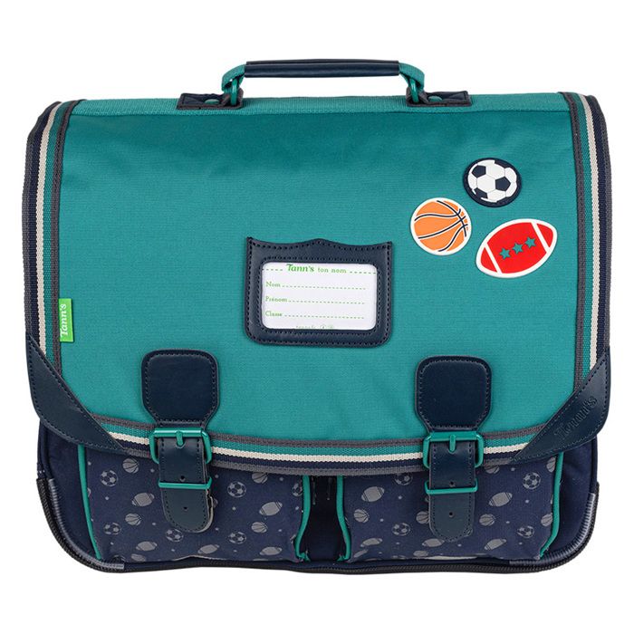 Cartable scolaire Tann's Alexandre 41cm Vert Garçon
