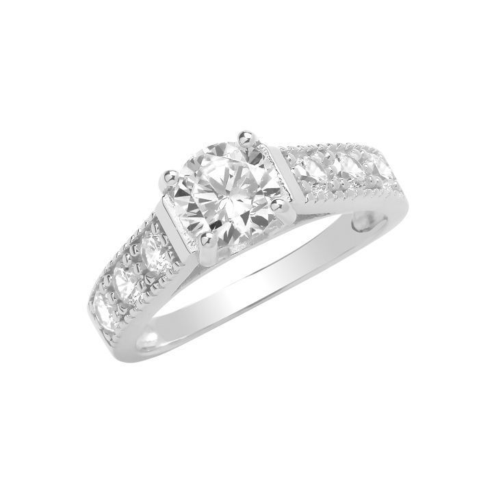 Bague Or Blanc 750 Aigue Marine rectangulaire 11x9mm Ref. 49365
