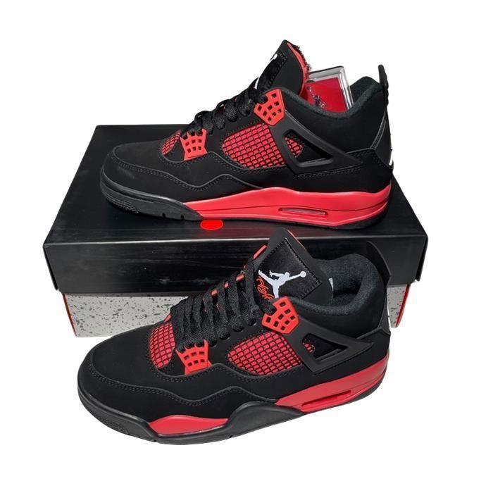 Baskets Nike Air Jordan 4 Retro OG RDW 770 noir rouge Cdiscount Chaussures