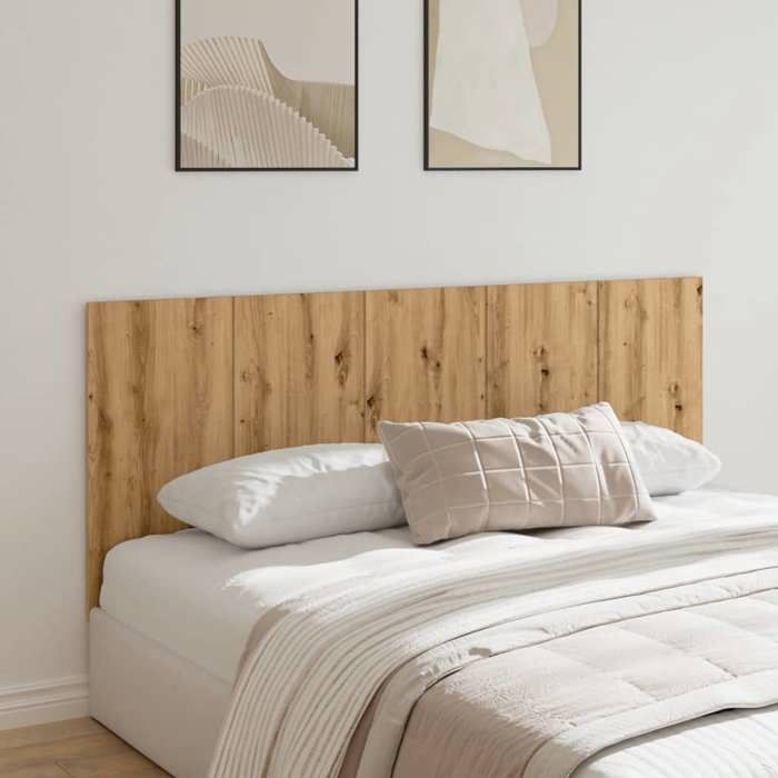 vidaXL Tête de lit chêne artisanal 200x15x80 cm bois dingénierie 856829