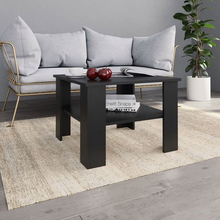 Lemon Petite Table Pour salon - vidaXL - Table basse Noir 60x60x42 cm - bois d’ingénierie CCL39142766