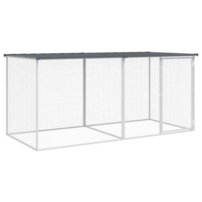 Meilleurs prix pour Meilleures Poulailler-Clapier-Cage avec toit - anthracite 203x98x90 cm - acier galvanisé SSD2089339