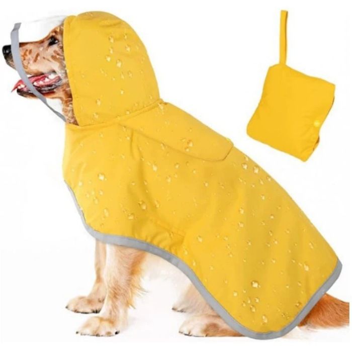 Meilleurs prix pour ECELEN Manteau de Pluie pour Chien-Veste Imperméable avec CapucheAccessoire de Protection Contre la PluieFacile à Ranger S