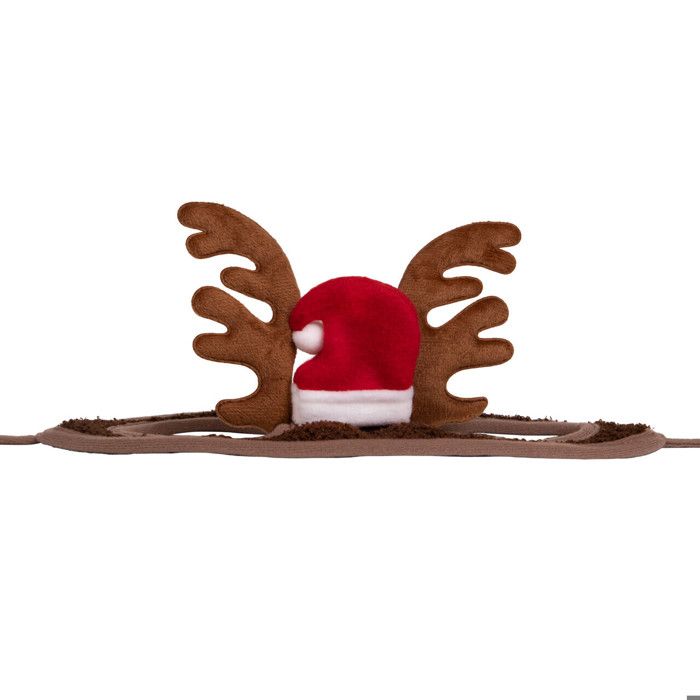 Bonnet de Noël avec bois pour chevaux QHP - Marron - Poney
