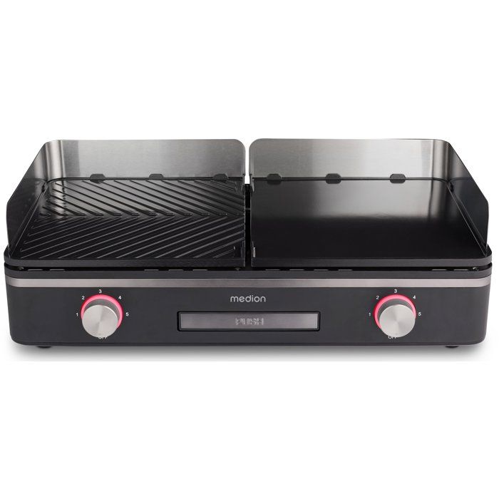 Plancha électrique MEDION MD12027 Double zones de cuisson 521 x 284 x 102cm