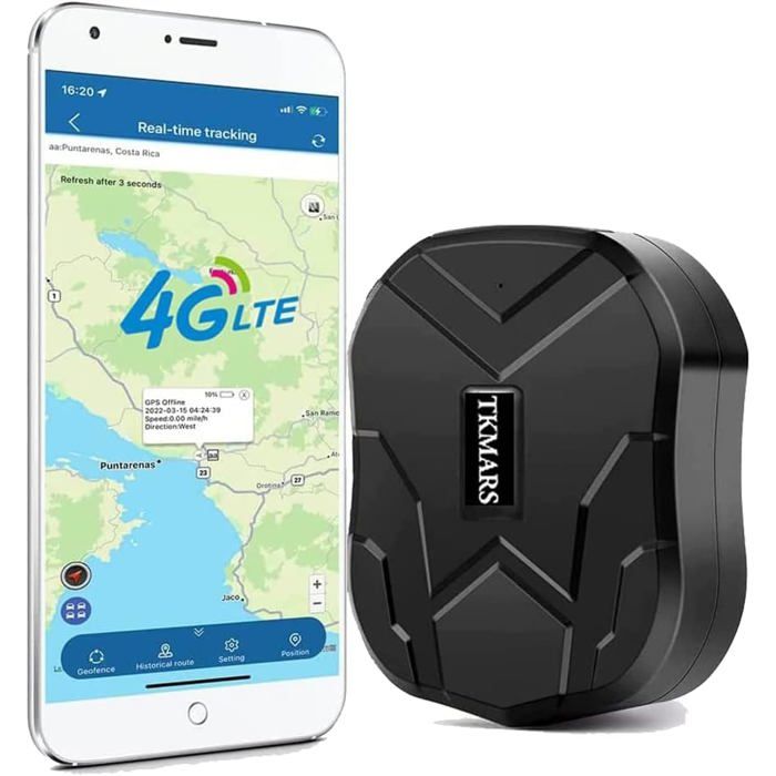 Traceur GPS - TKMARS - TK905B 4G - 10000mAh - Jusqu'à 100 jours - Mise ...