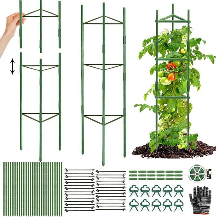 Tuteur Tomate Cerise Tuteur pour Plante Amovible Support pour Plantes Grimpantes Aidez Vos Plantes à Pousser - Anneau Diamèt TUTEUR
