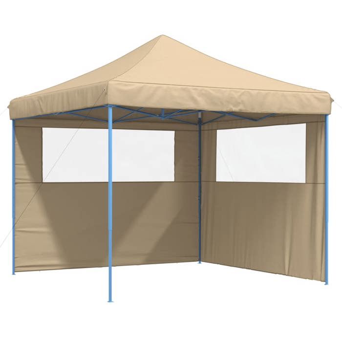 Pavillon Barnum - Tente réception pliable - escamotable - avec 2 parois latérales - 292x292x315 cm L226