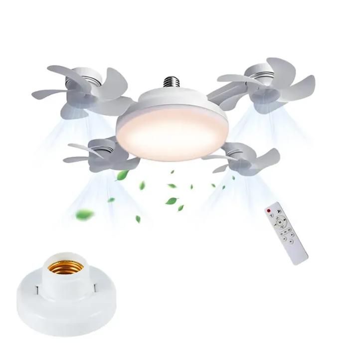 Ventilateur Drone 2 en 1 avec Lumière 60 W 3 Modes de Couleur 3 Vitesses Réglables Grand Débit dair pour Cuisine Chambre à Coucher Ventilateur Drone 2 en 1 avec Lumière 60 W 3 Modes de Couleur 3 Vitesses Réglables Grand Débit dair pour Cuisine Chambre à Coucher