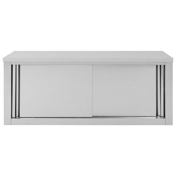 Armoire de cuisine avec portes coulissantes 120x40x50 cm Inox_2 ans garantie_35829