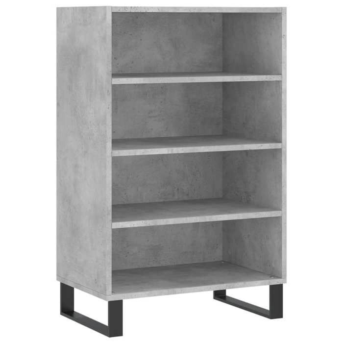 Bois Armoire haute élégant BUFFET RANGEMENT gris béton 57x35x90 cm bois dingénierie bb2835