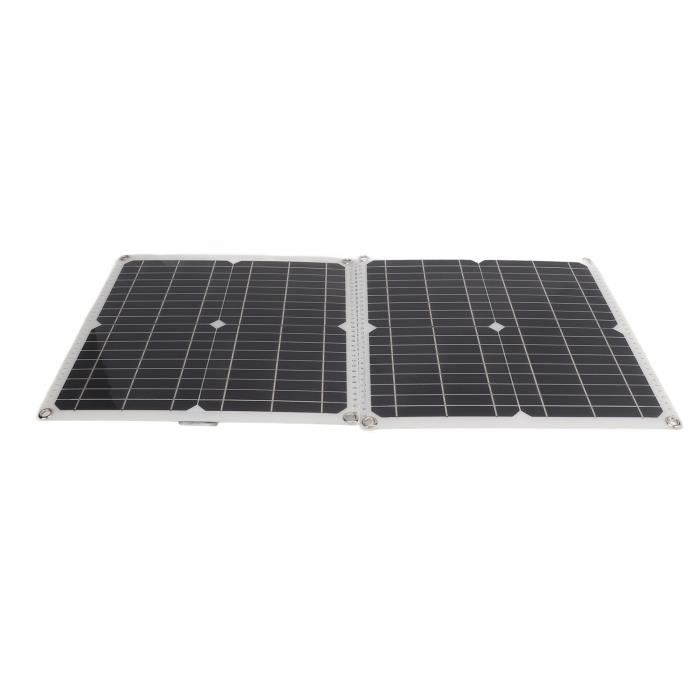 Akozon Kit de panneau solaire 50W Kit de panneau solaire monocristallin USB  pliable de panneau solaire de charge extérieure 50W - Cdiscount Bricolage