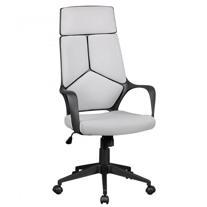 amstyle chaise de bureau tissu techline lumière chaise de bureau gris design mécanisme et accoudoir inclinable exécutif chaise