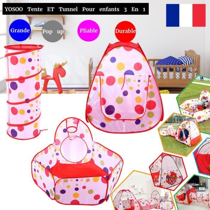 Bieco Tente Pop up Enfant Dots Tente Enfant Interieur Tentes de Jardin Cabane Enfant Interieure
