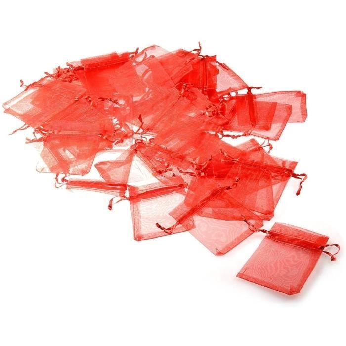 40 Sachets Organza Colorés 10x12 Cm Avec Rubans - Pochette Cadeau Transparent Pour Bijoux, Mariage, Noël, Anniversaire