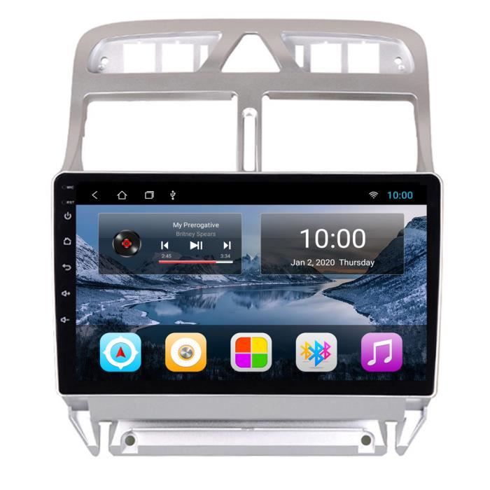 RoverOne® Autoradio GPS Bluetooth pour Peugeot 307 307CC 307SW 2002 - 2013 Android Stéréo Navigation WiFi Écran Tactile