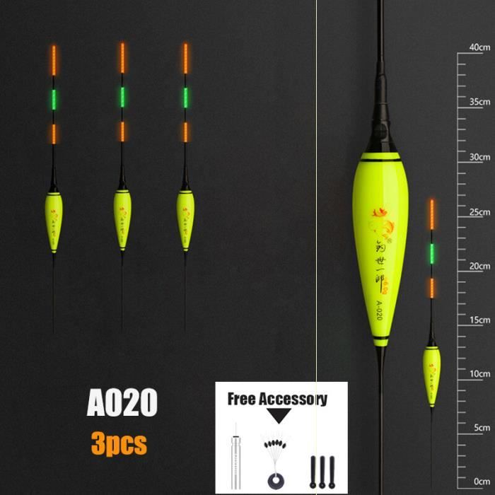 Lumière verte 15g-Flotteur de pêche de nuit lumineux, Portable, léger