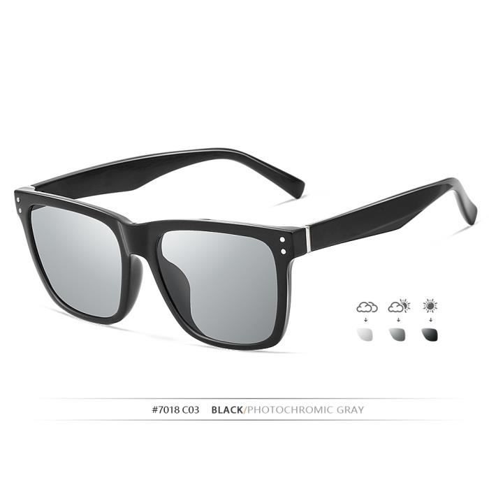Photochromique lunettes de soleil polarisees verres photochromiques carres pour Golf conduite pour homme Achat Vente lunettes de soleil Cdiscount