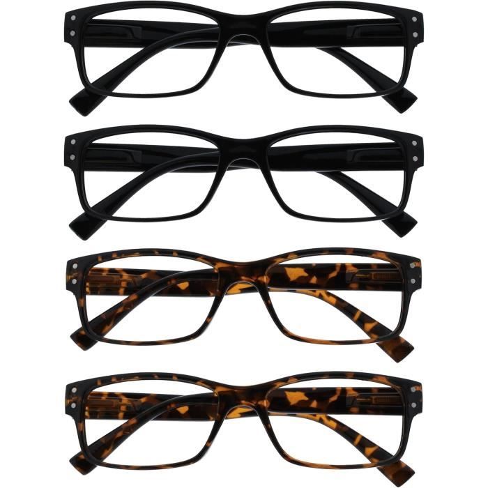 Lot De 2 Lunettes De Lecture +3.00 Gris Élégantes – Lecteurs Unisexe Homme Femme, Monture Robuste Et Confortable RR77-7