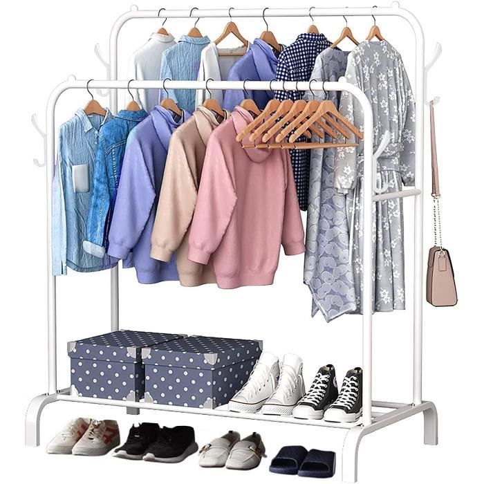 Penderie Enfant John Lewis Little Home - Blanc - 131x80x26 Cm - Range-vêtements Pour Petite Chambre