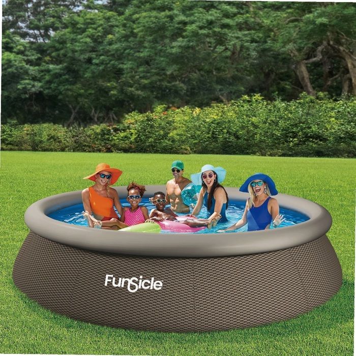FUNSICLE Piscine Auto Stable Transparente Ø2 44m x76cm