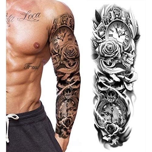 Tatouage Ephemere Homme Femme Bras Faux Tattoo Temporaire Realiste Sleeve Roses O Clock Longue Duree Waterproof Achat Vente Stickers Strass Tatouage Ephemere Homme Fem Cdiscount