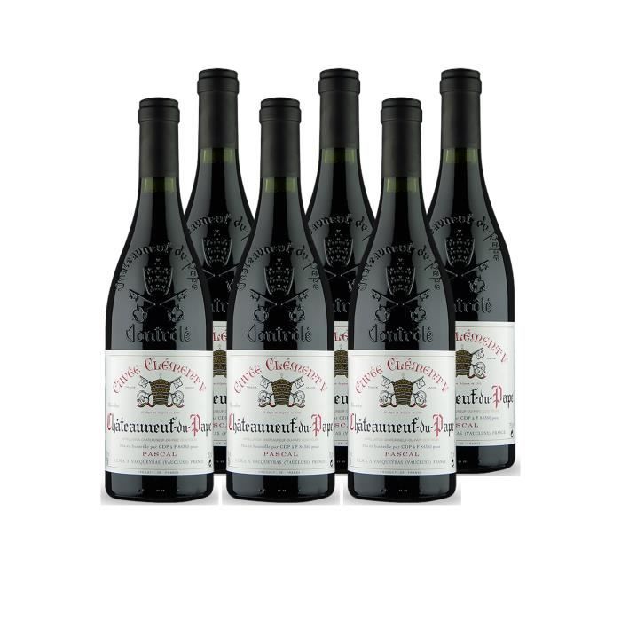 Chateauneuf Du Pape Cuvee Clement V Rouge 18 Lot De 6x75cl Maison Pascal Vin Aoc Rouge De La Vallee Du Rhone Cepages La Cave Cdiscount