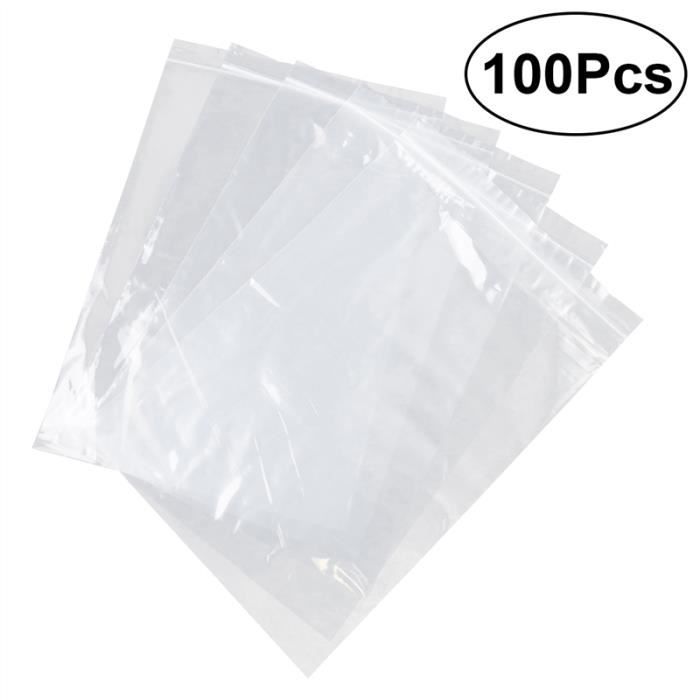 100 pièces Sachets plastiques refermables 20 * 15cm Sachet