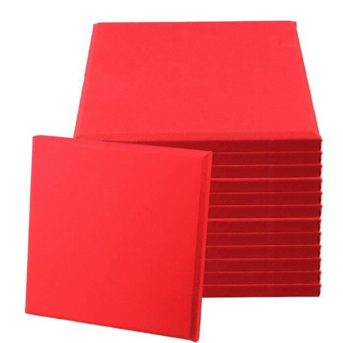 rouge 300x300mm fibre de verre isolation phonique decoration de maison panneau cdiscount bricolage