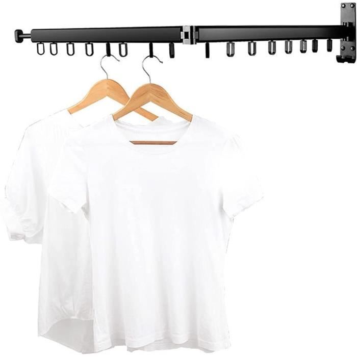 Étendoir à linge rétractable, pliable, réglable et peu encombrant, avec ventouse et fixation murale, idéal pour les balcons, les buanderies ou les salles de bains Étendoir à linge rétractable, pliable, réglable et peu encombrant, avec ventouse et fixation murale, idéal pour les balcons, les buanderies ou les salles de bains