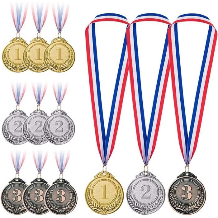 Medaille Enfant, 12 Pièces Médailles Or Argent Bronze, Médailles de Prix  Olympiques, Médaille Competition pour la Remise des Mé[114] - Cdiscount