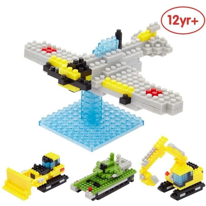 Les Jouets pour Enfants DIY Assembler Tigre, Panda, Perroquet, Chien ANIKI TOYS Micro Blocs de Construction-4 Personnages Micro Nano Blocs Briques Figurine Ensemble 