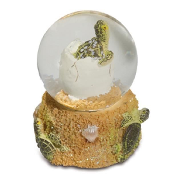 Cornelißen Boule à Paillettes Tortue De Mer Dans L'Œuf - Animal Neige Miniature En Verre, Décoration Élégante