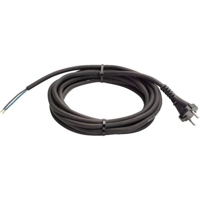 Câble d'alimentation AS Schwabe 70522 pour perceuse, cuisinière 3 m noir H05VV-F 2x1,0 mm ²