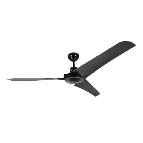 Ventilateur de plafond Pepeo Vourdries avec télécommande - Noir - Diamètre 140cm - 3 vitesses - Pepeo