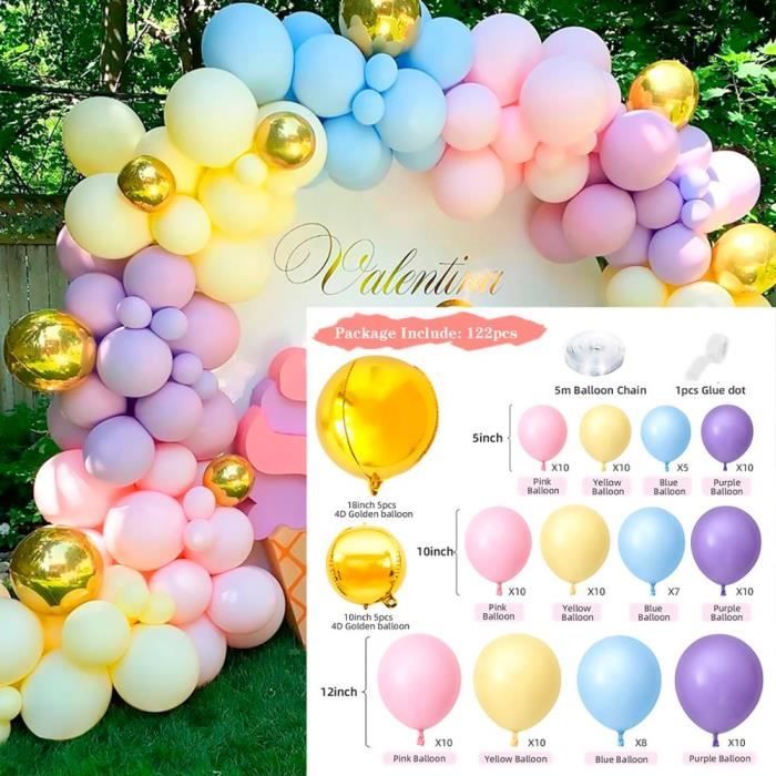 Kit Arche De Guirlande De Ballons Rose Orange, 124 Pcs Ballons En Latex Rose Fuchsia Orange Chromé Métallisé Pour Anniversaire Mariage Baby Shower Tropical - Canada