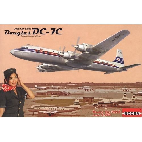 Maquette avion Roden 303 Douglas DC-7C JAL Japan Airlines 1 Maquette avion Roden 303 Douglas DC-7C JAL Japan Airlines 1