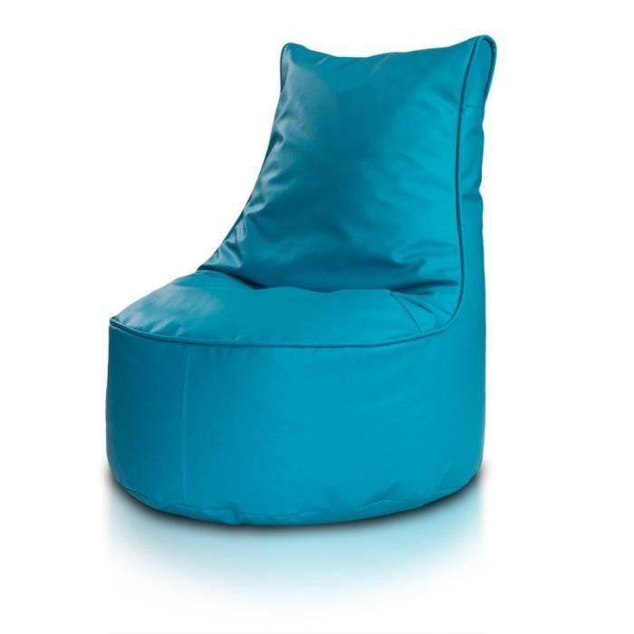 fauteuil seat l en cuir écologique turquoise - seat - style scandinave moderne - 1 place - hauteur 85cm