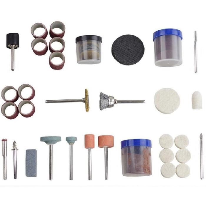 Ensemble de 12 pièces pour le ponçage pour outils rotatifs type Dremel Ensemble de 12 pièces pour le ponçage pour outils rotatifs type Dremel