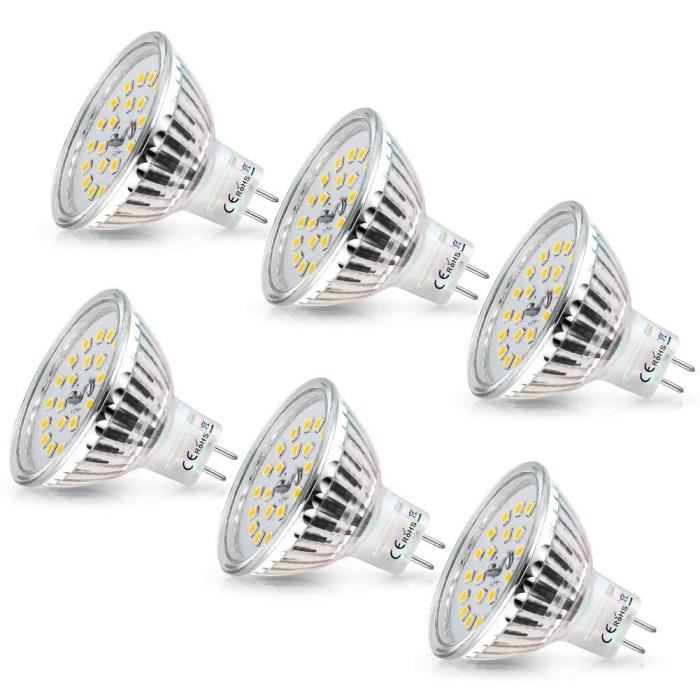 5W 470lm Blanc Froid 6000K MR16//GU5,3 RÉFLECTEUR LED 120° 12V