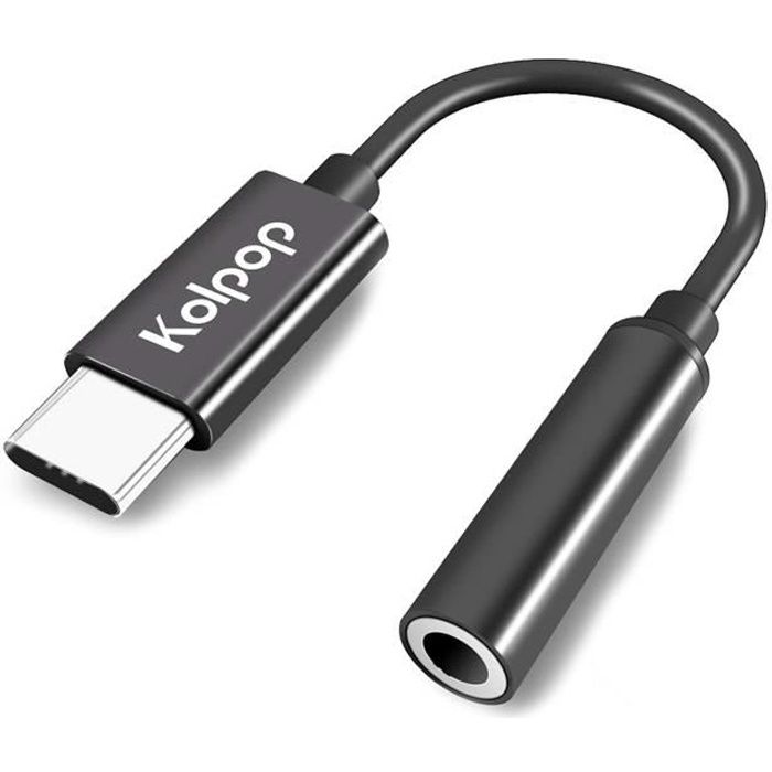 Usb C Audio Adaptateur Noir 2 En 1 Type C Vers Adaptateur Prise